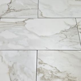 White with Taupe Grey Marbling